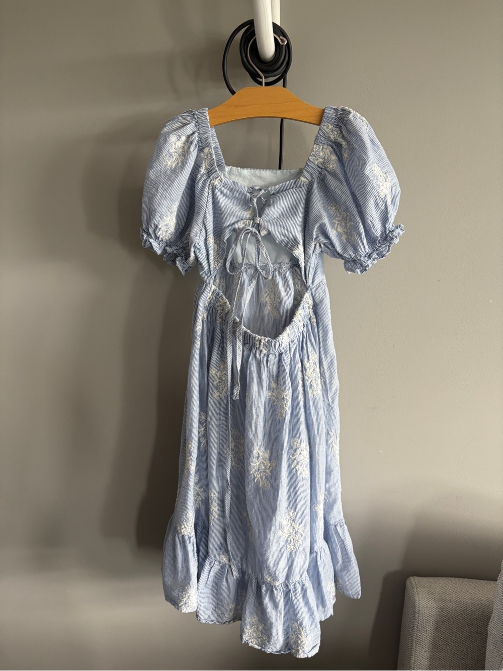 Girls embroidered midi summer dress 9-10 years - Picture 2 of 5